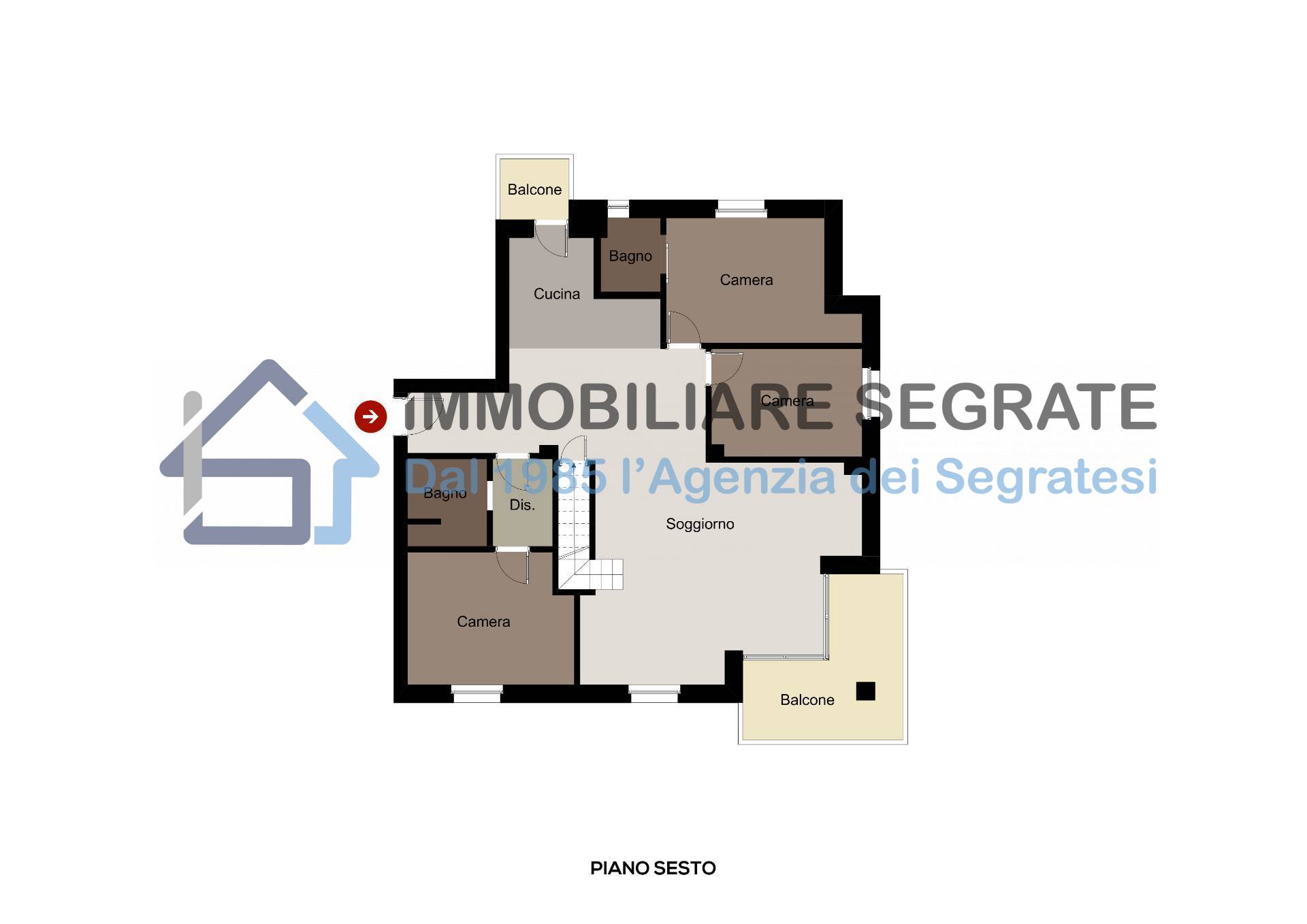 Attico in vendita a Segrate, Milano Due