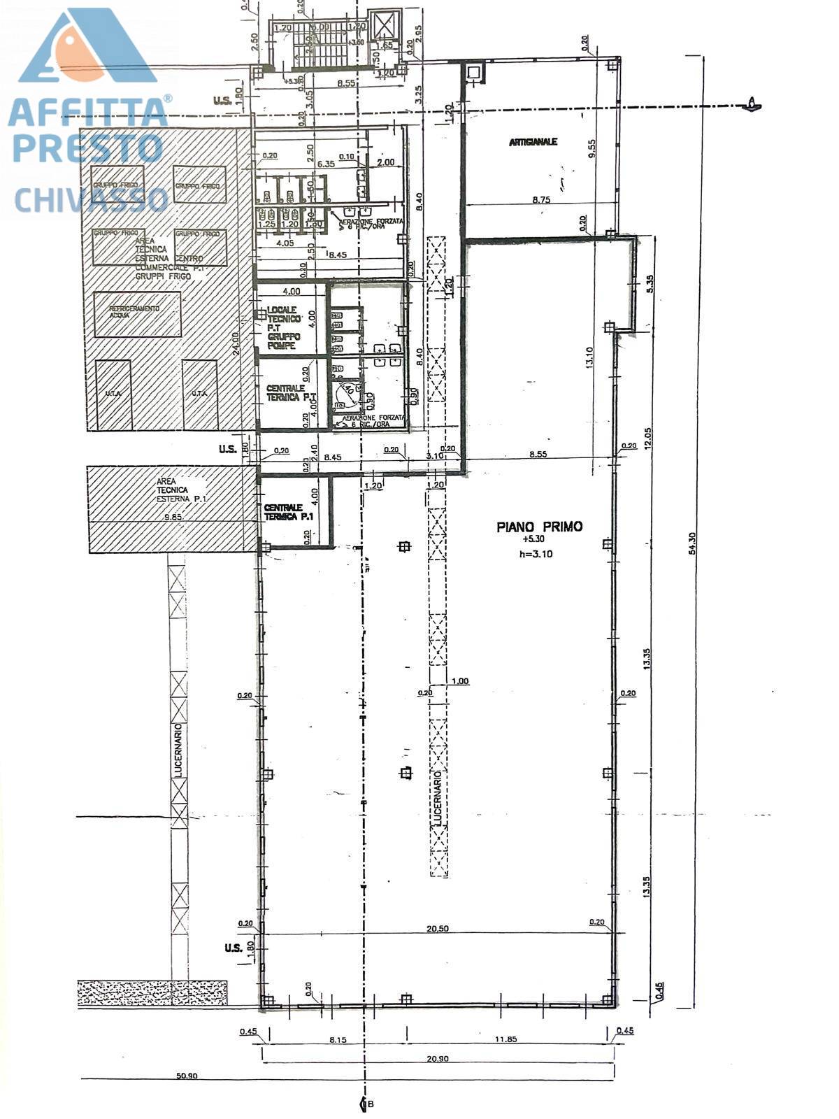 Ufficio in affitto a Caluso
