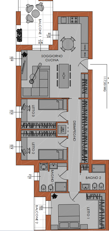 Quadrilocale nuovo a Piacenza