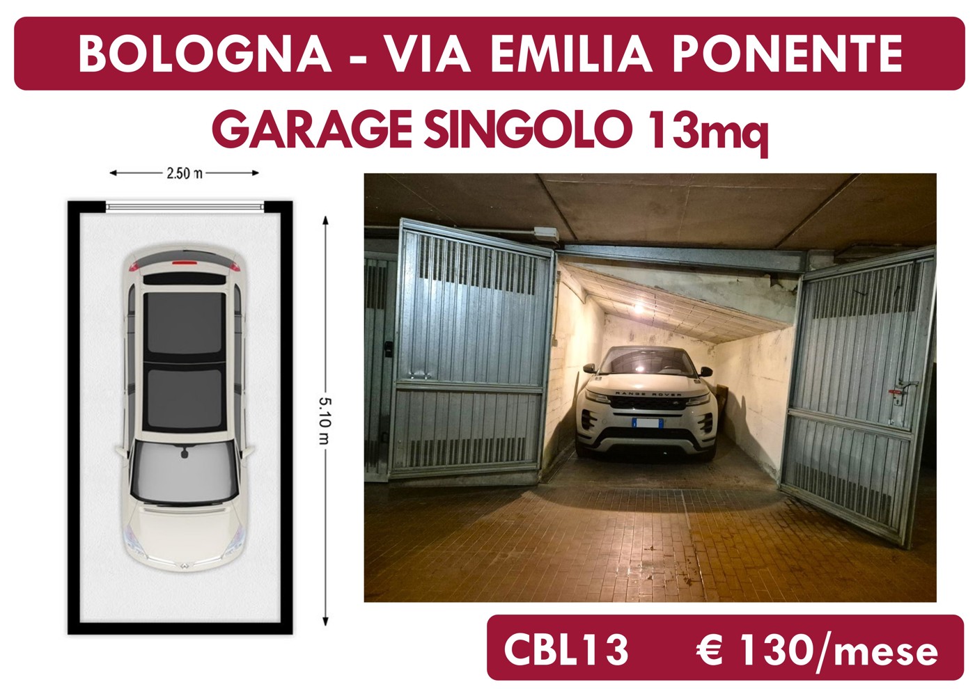 Box/Garage 13mq in affitto a Bologna