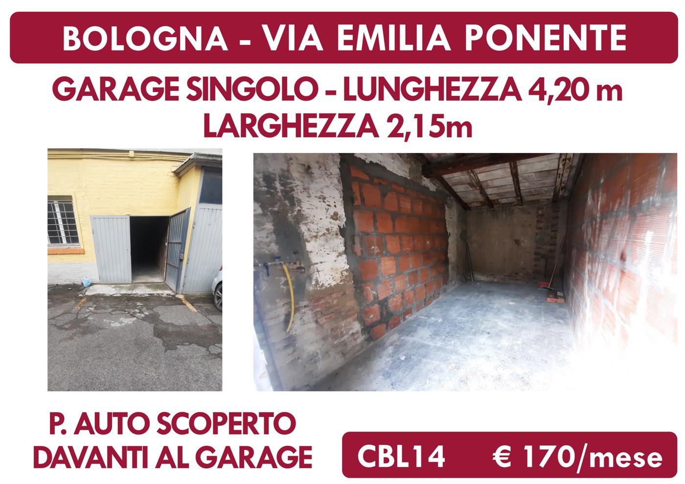 Box/Garage 11mq in affitto a Bologna