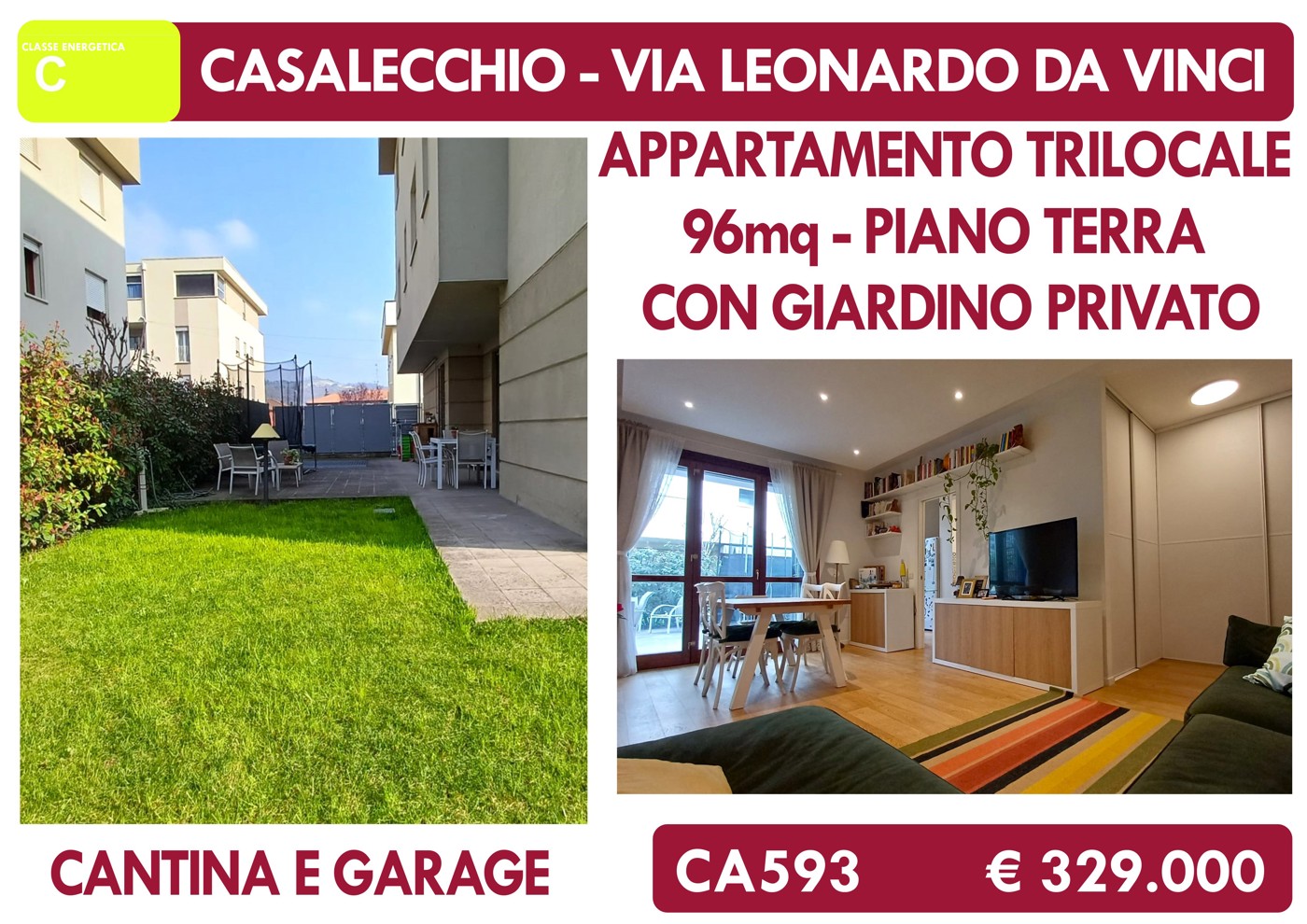 Trilocale con giardino a Casalecchio di Reno