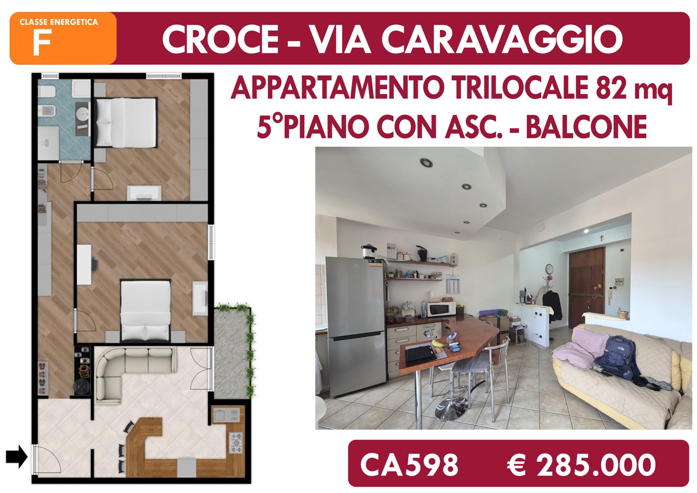 Trilocale in vendita a Casalecchio di Reno