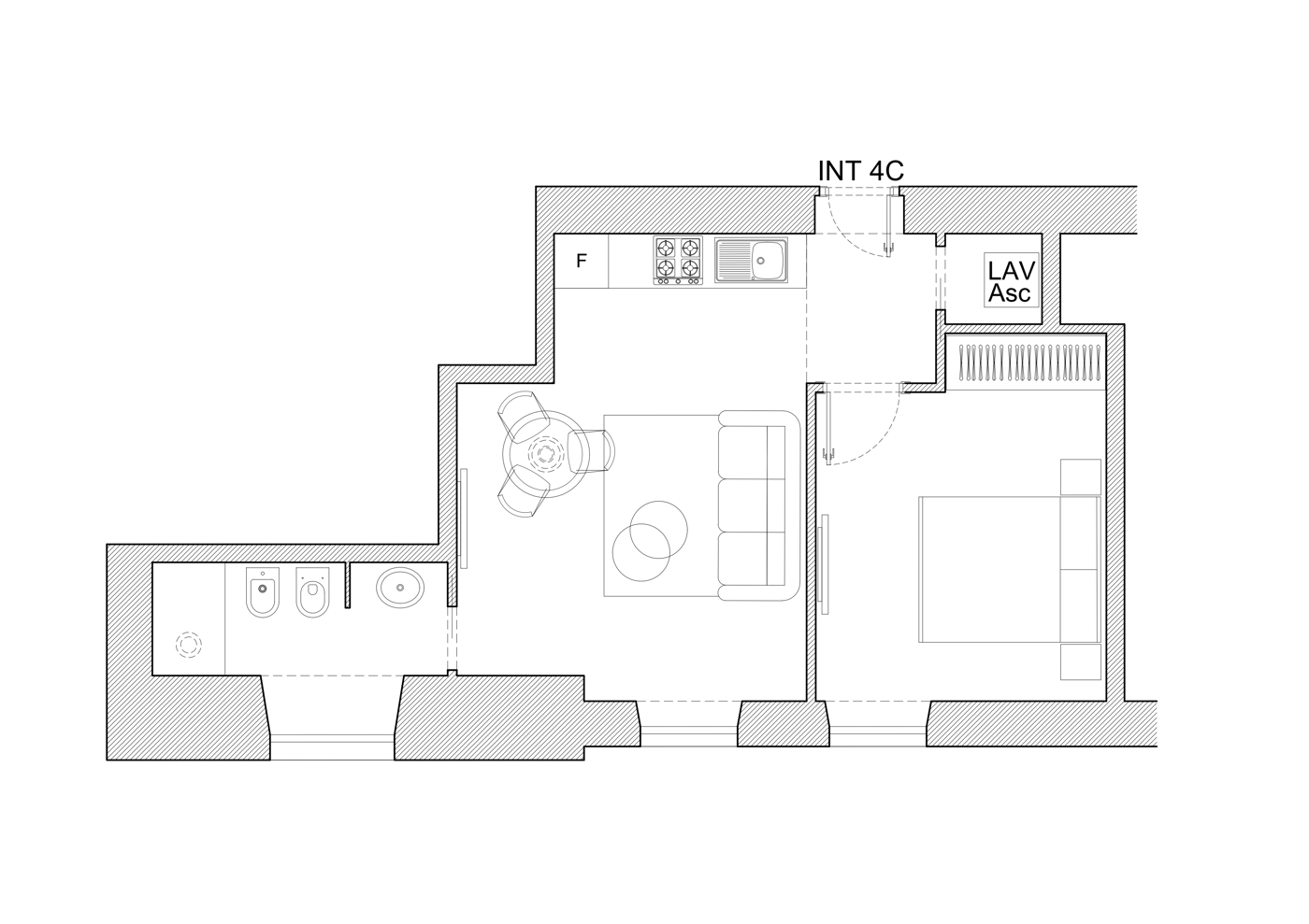 Bilocale ristrutturato a Roma