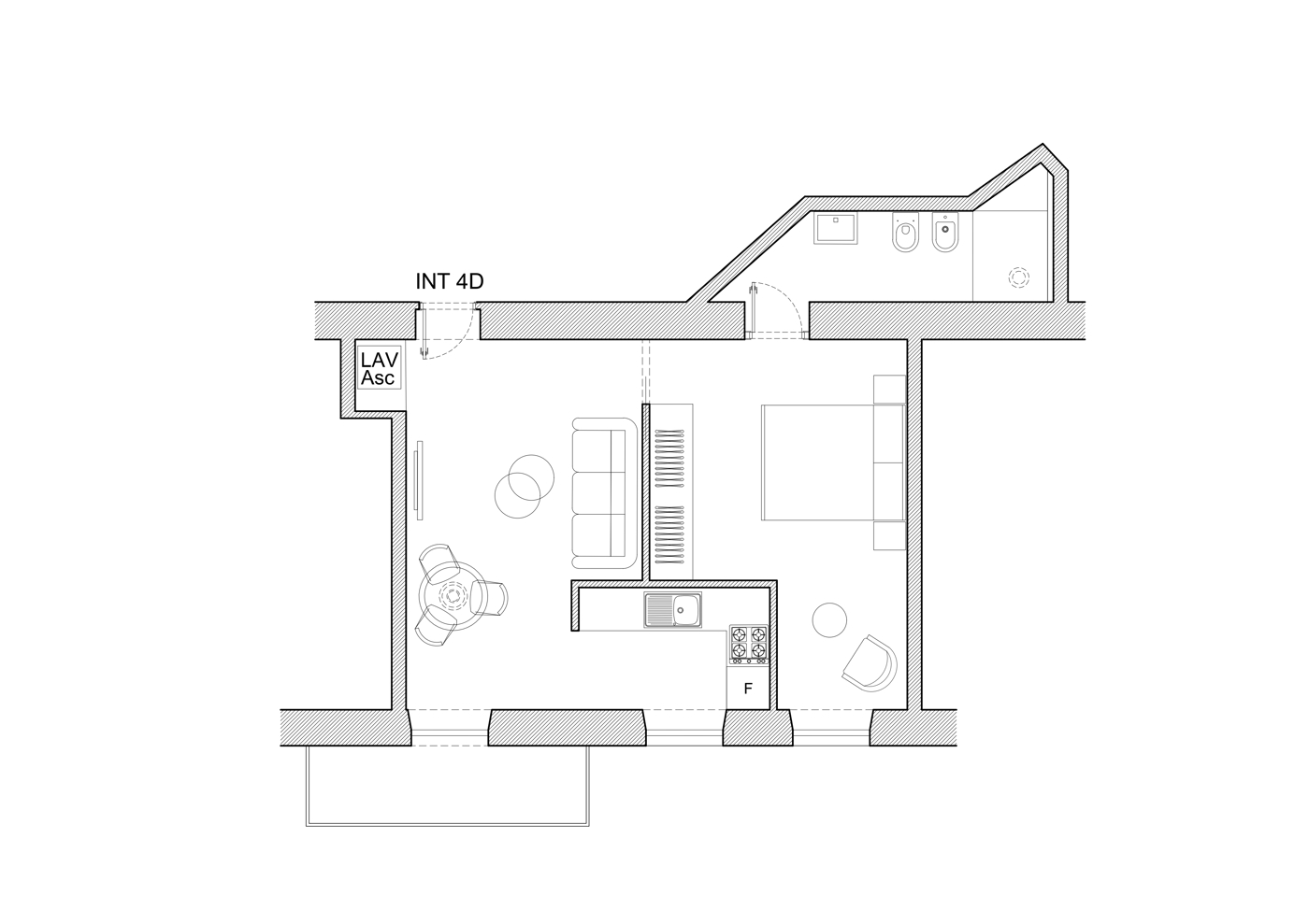 Bilocale ristrutturato a Roma