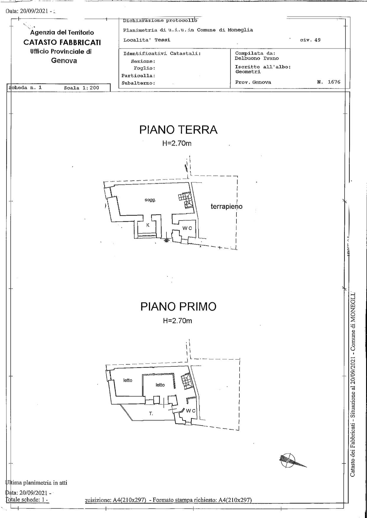 Casa semindipendente in vendita a Moneglia, San Saturnino