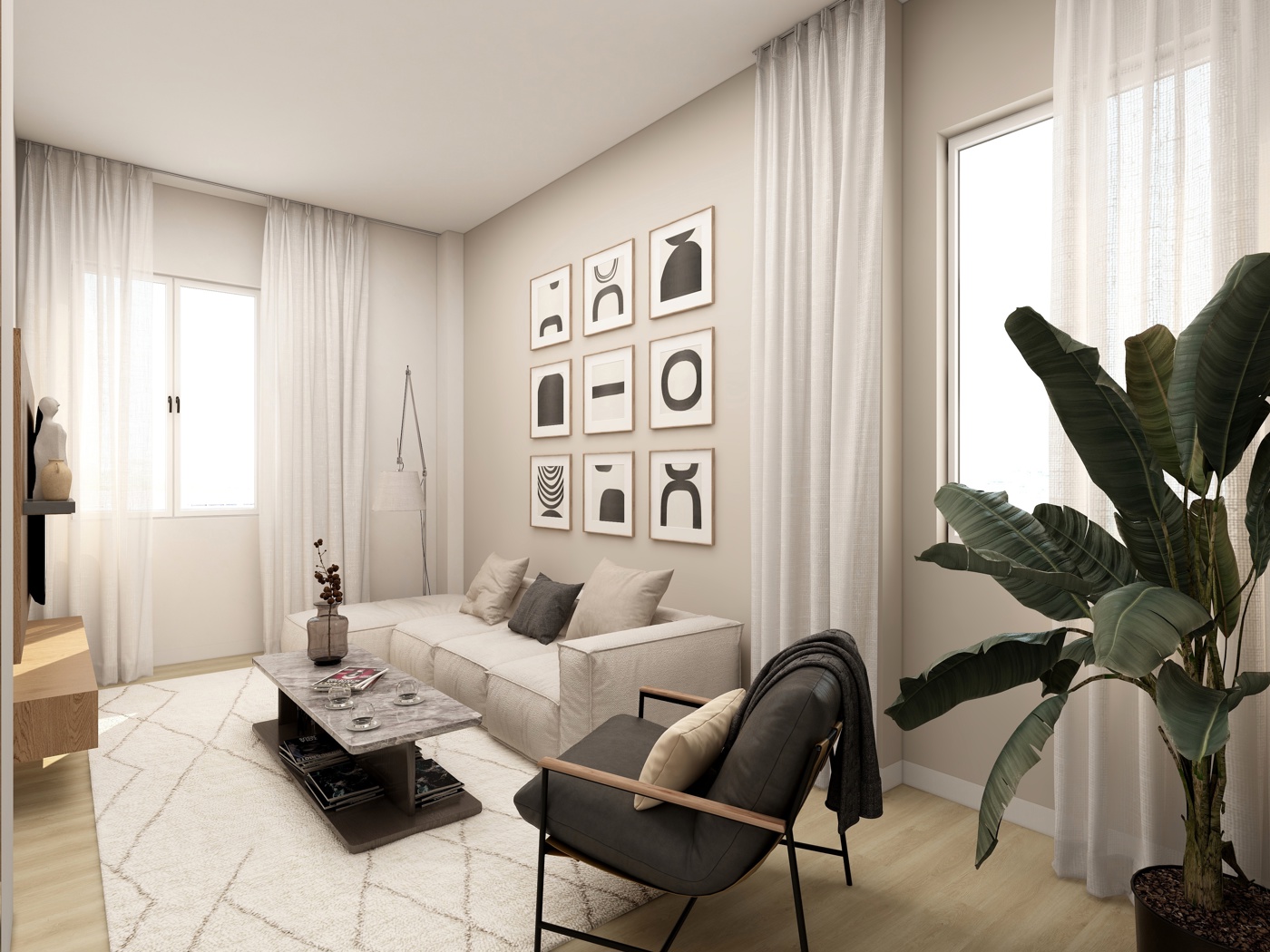 Trilocale ristrutturato a Monza