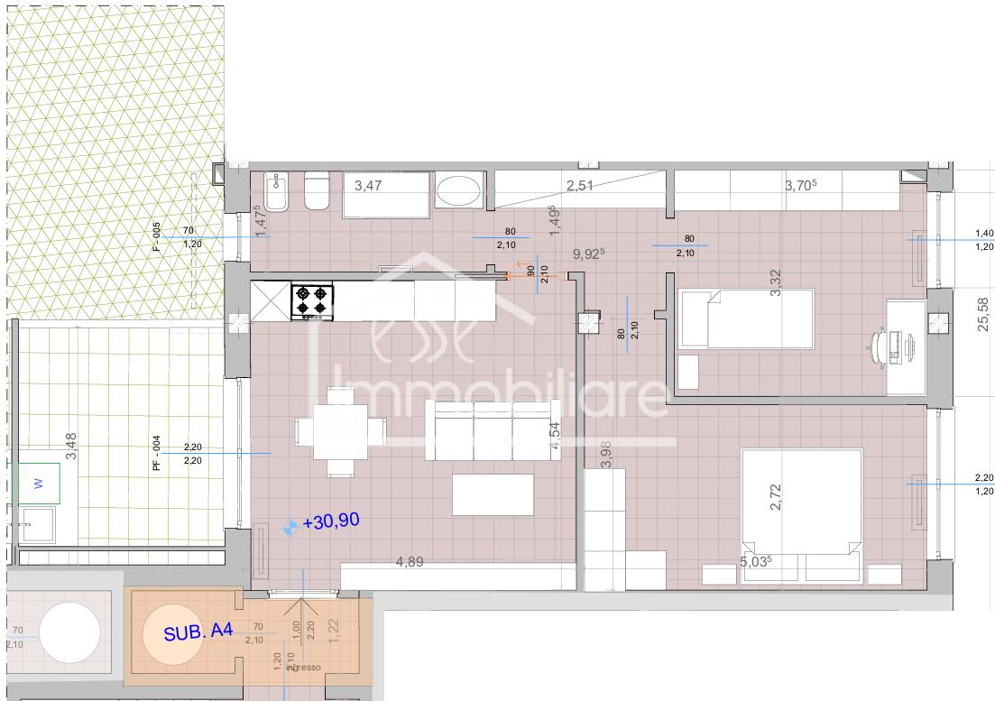 Trilocale con terrazzo, Capraia e Limite limite