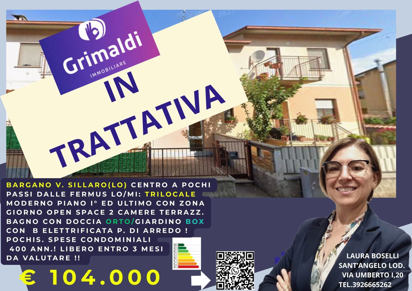 Trilocale in vendita a Villanova del Sillaro