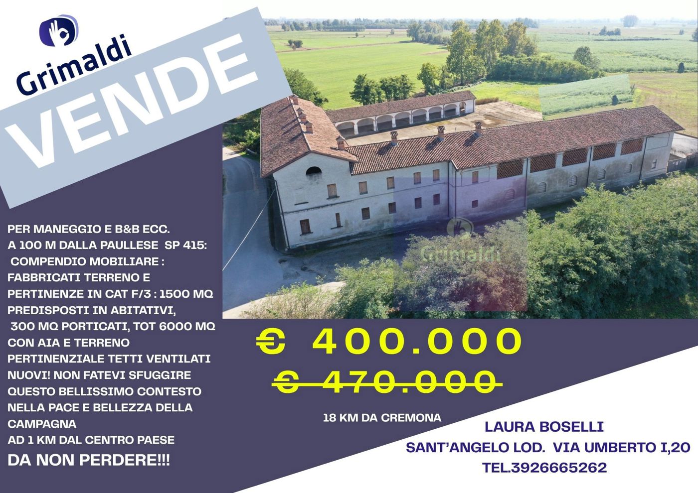 Rustico con giardino a Grumello Cremonese ed Uniti