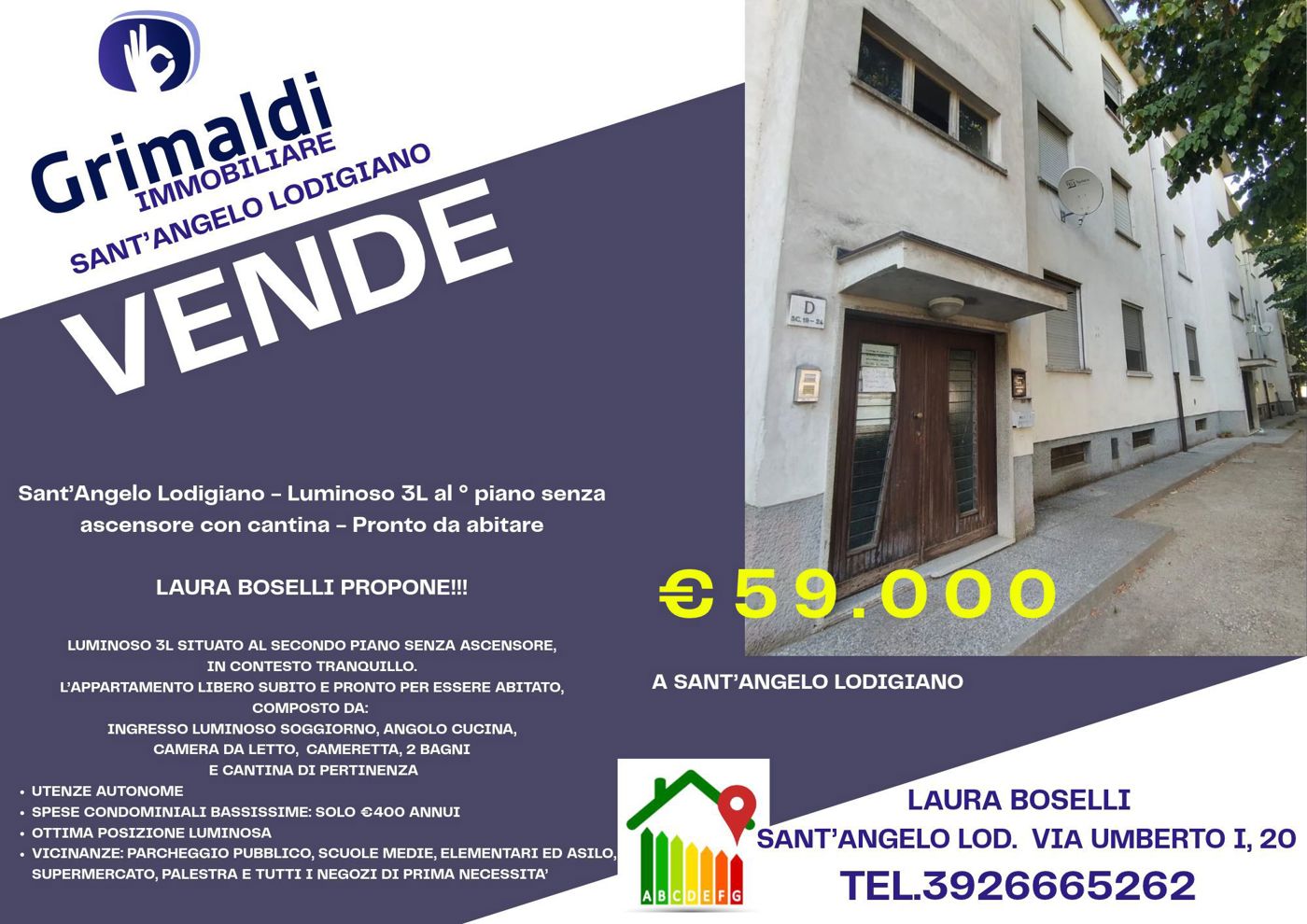 Trilocale in vendita a Sant'Angelo Lodigiano