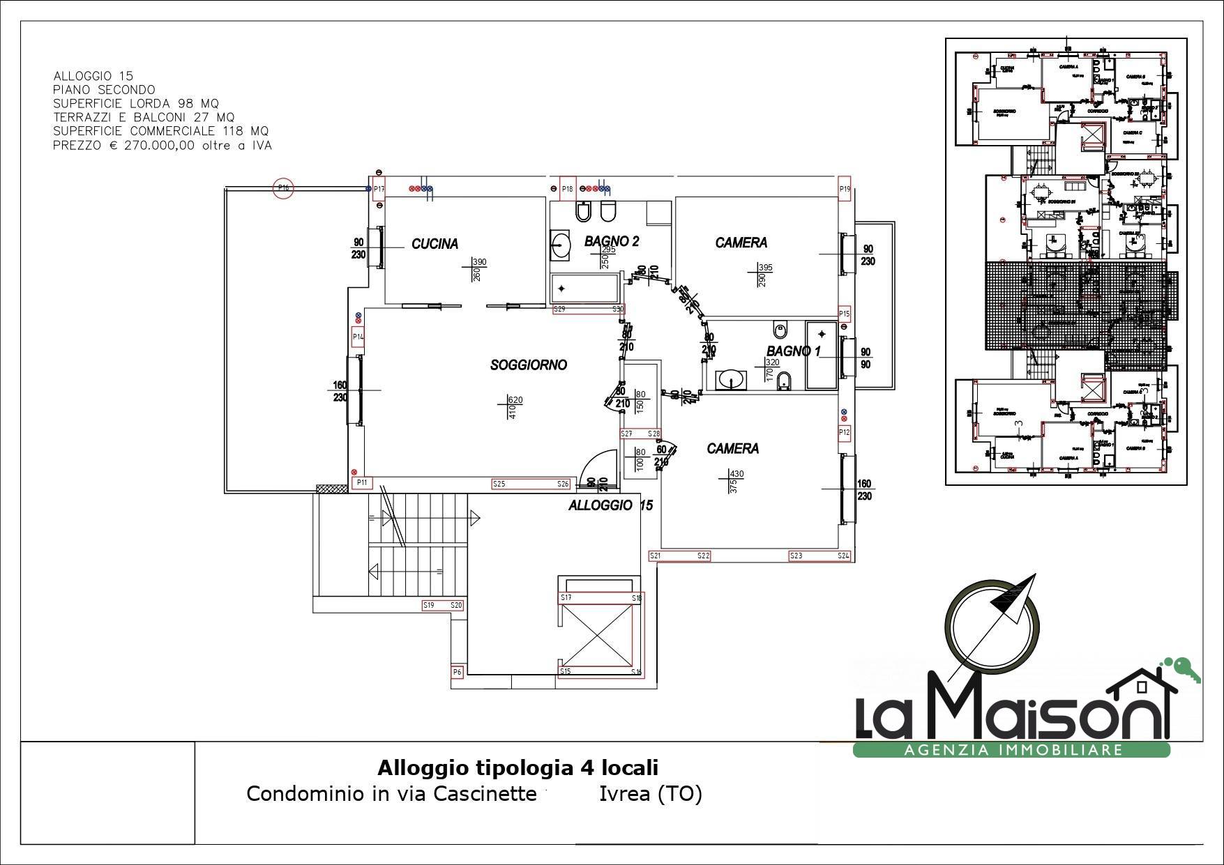 Quadrilocale con terrazzo, Ivrea fiorana