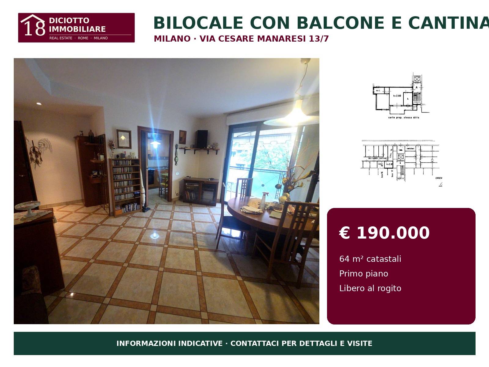 Appartamento in vendita a Milano, Baggio