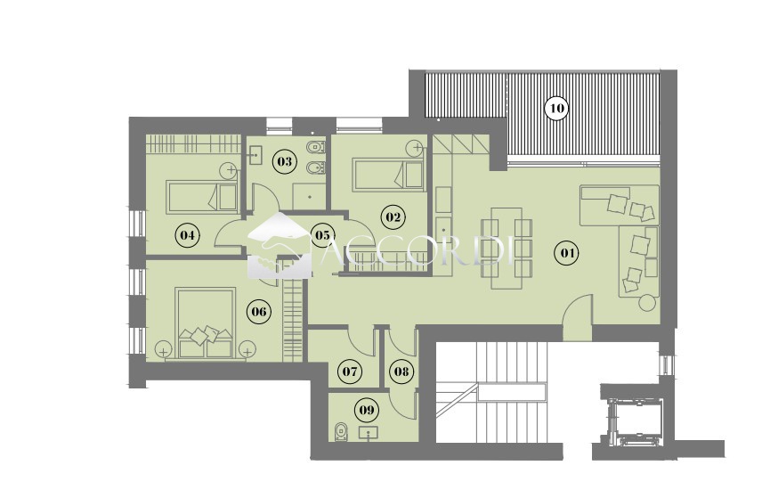 Quadrilocale con terrazzo a Montebelluna