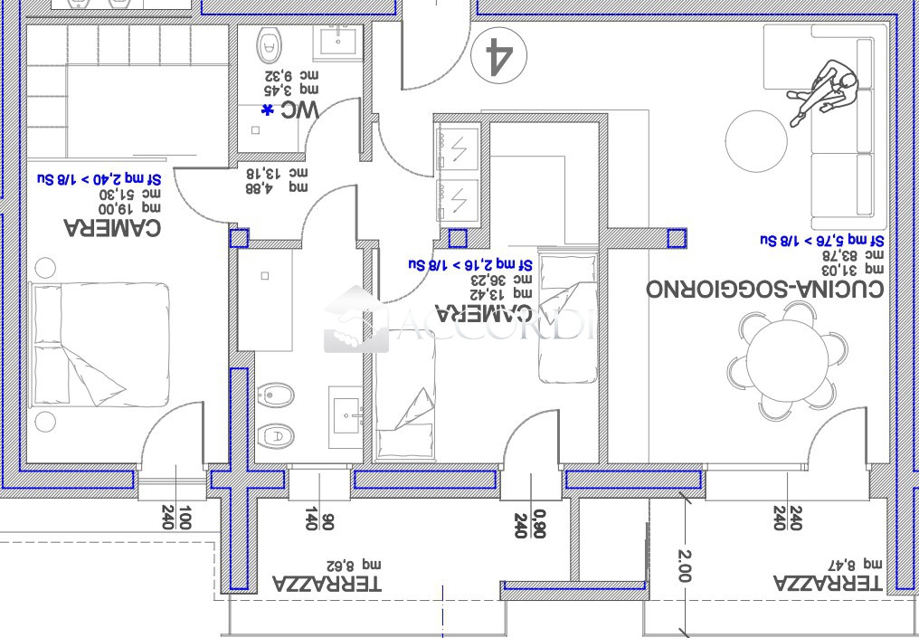Quadrilocale con terrazzo a Trevignano
