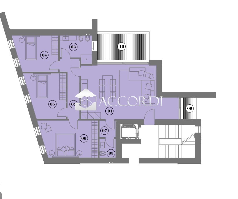 Quadrilocale con terrazzo a Montebelluna