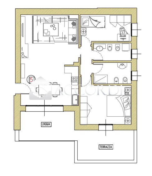 Trilocale con giardino a Carbonera