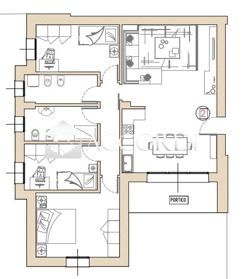 Quadrilocale con giardino a Carbonera