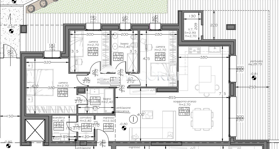 Quadrilocale con giardino a Conegliano