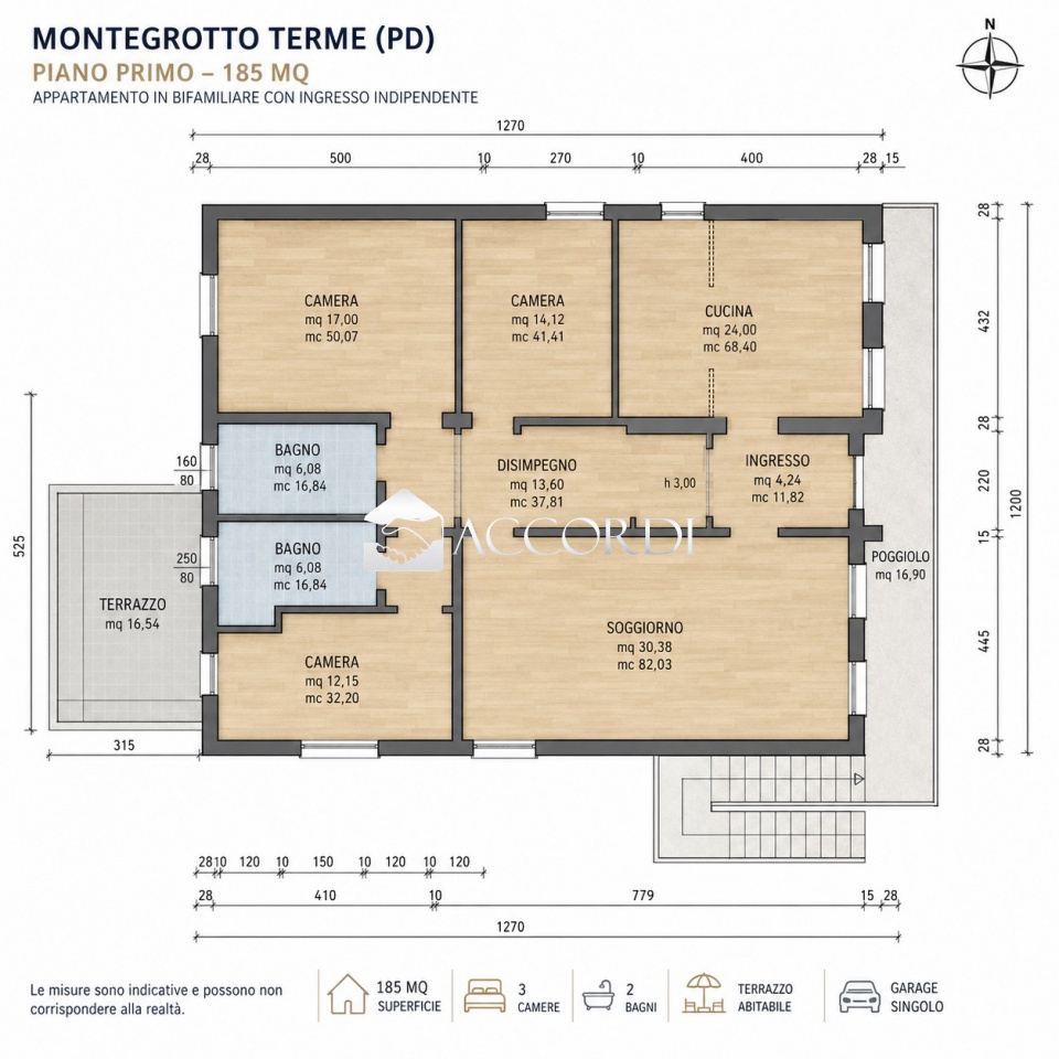 Villa con terrazzo a Montegrotto Terme
