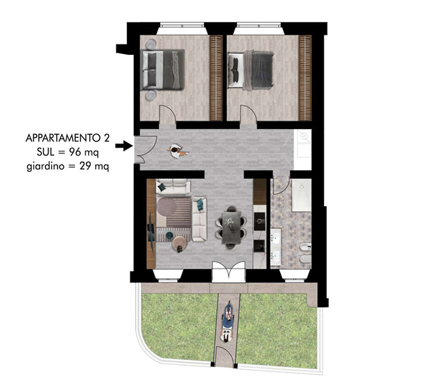 Trilocale nuovo, Pisa san francesco