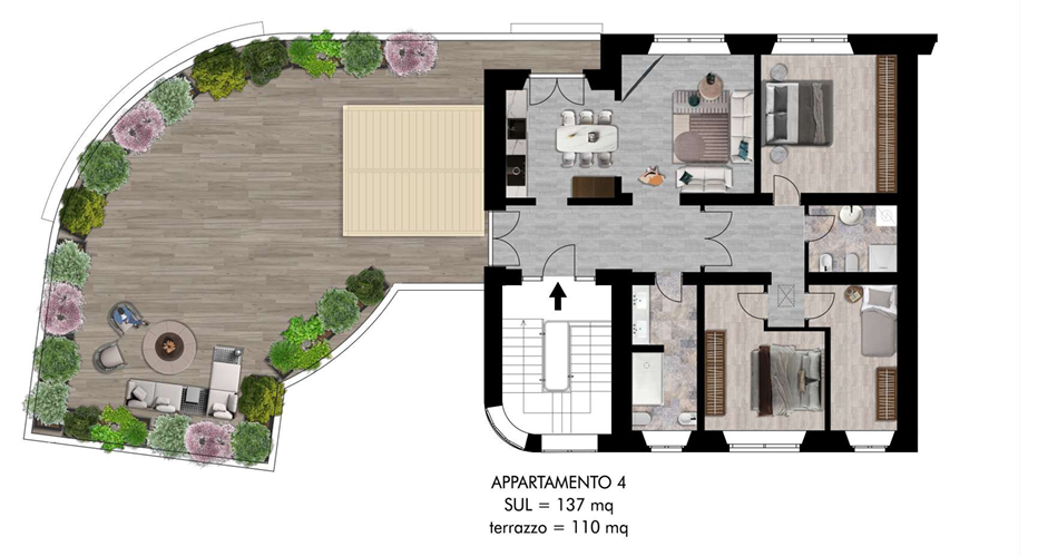 Appartamento con terrazzo, Pisa san francesco