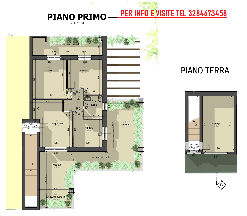 Villa Quadrifamiliari con terrazzi, Grosseto cittadella dello studente