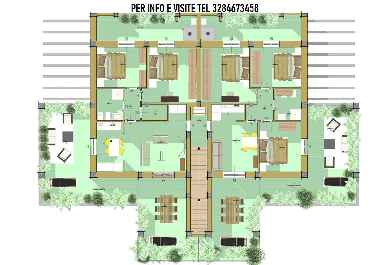 Villa Quadrifamiliari con terrazzi, Grosseto cittadella dello studente