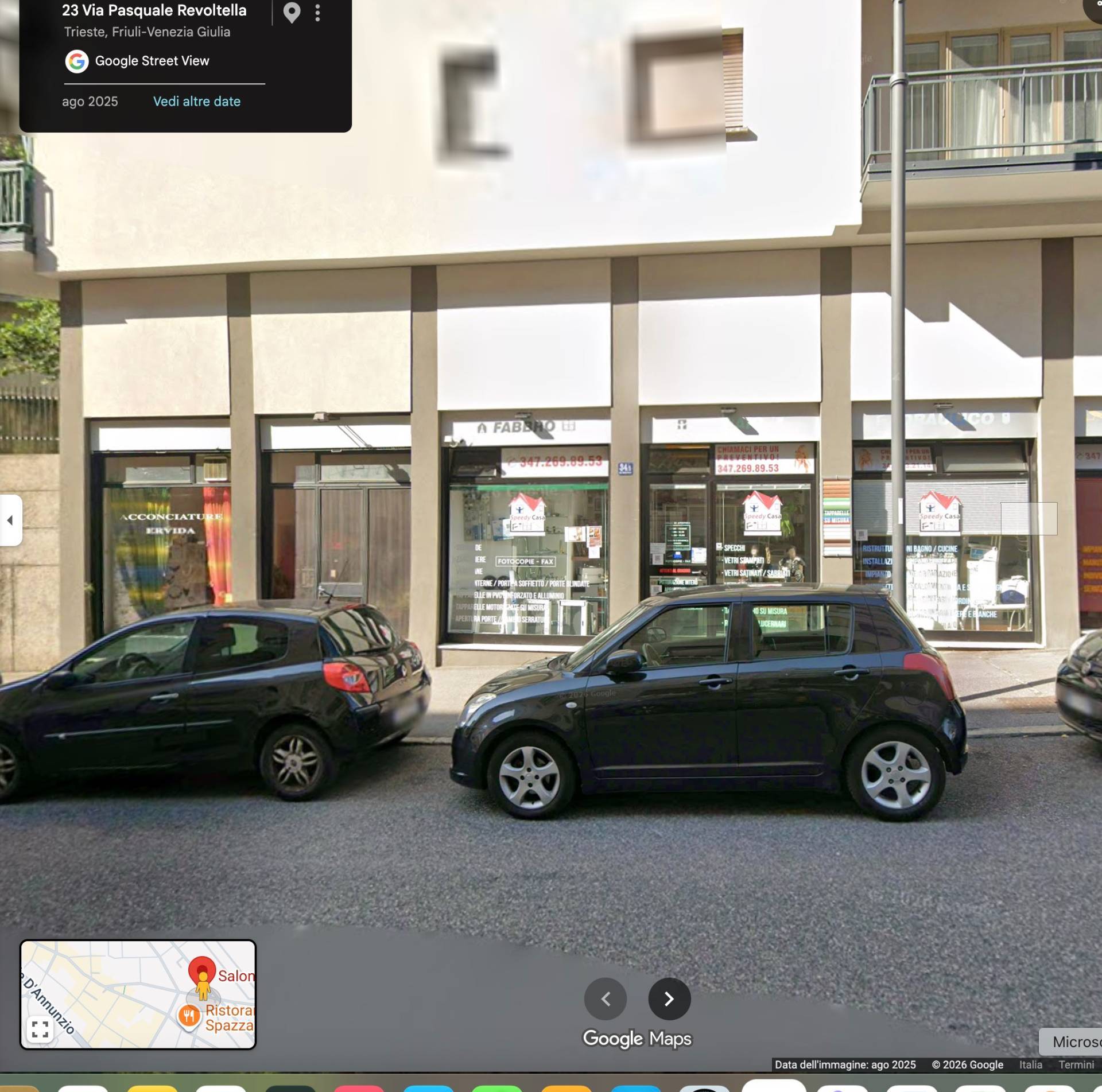 2 vetrine in vendita a Trieste, Pascoli - D'Annunzio Rossetti