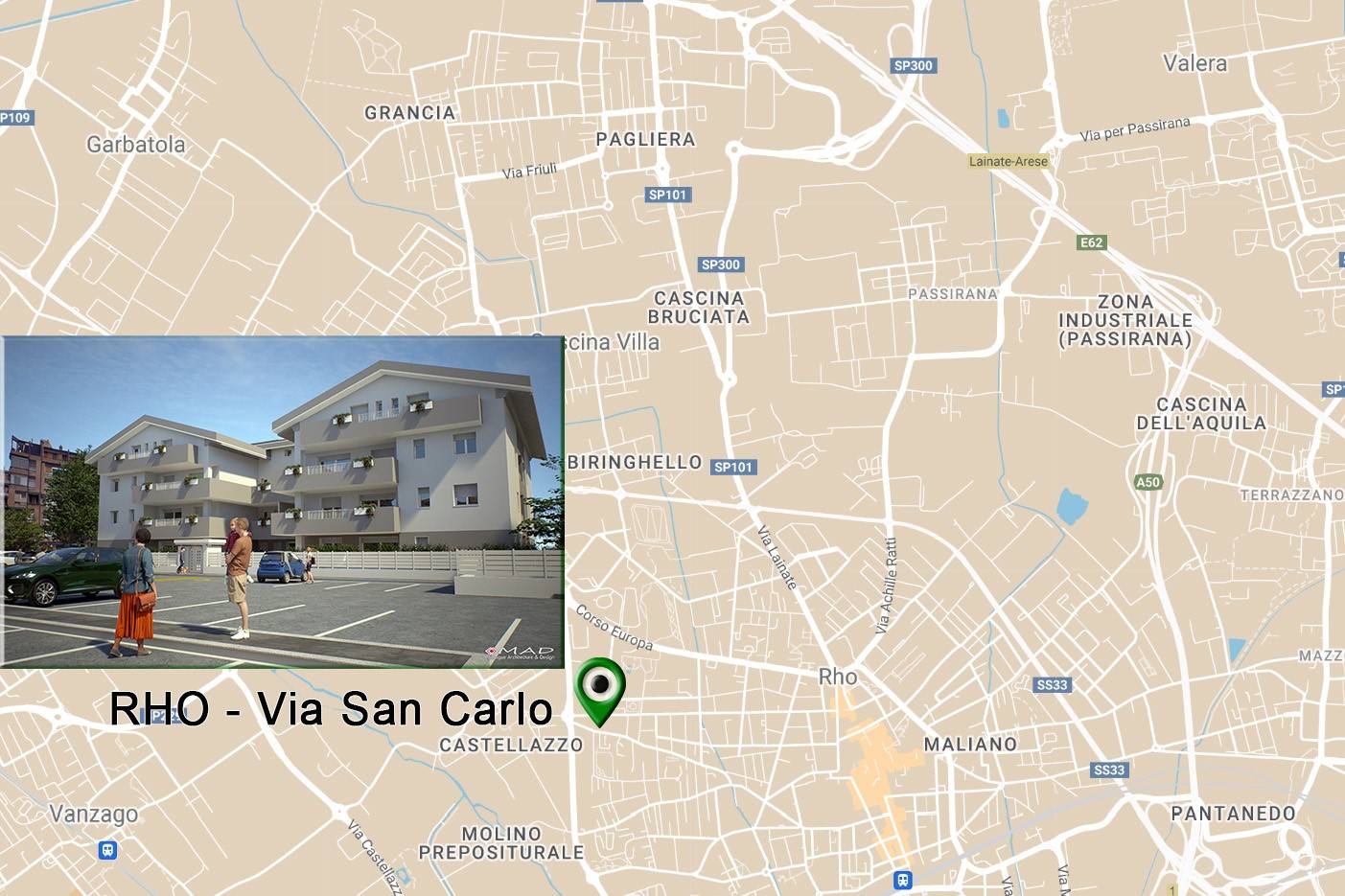 Quadrilocale con terrazzo in vendita a Rho