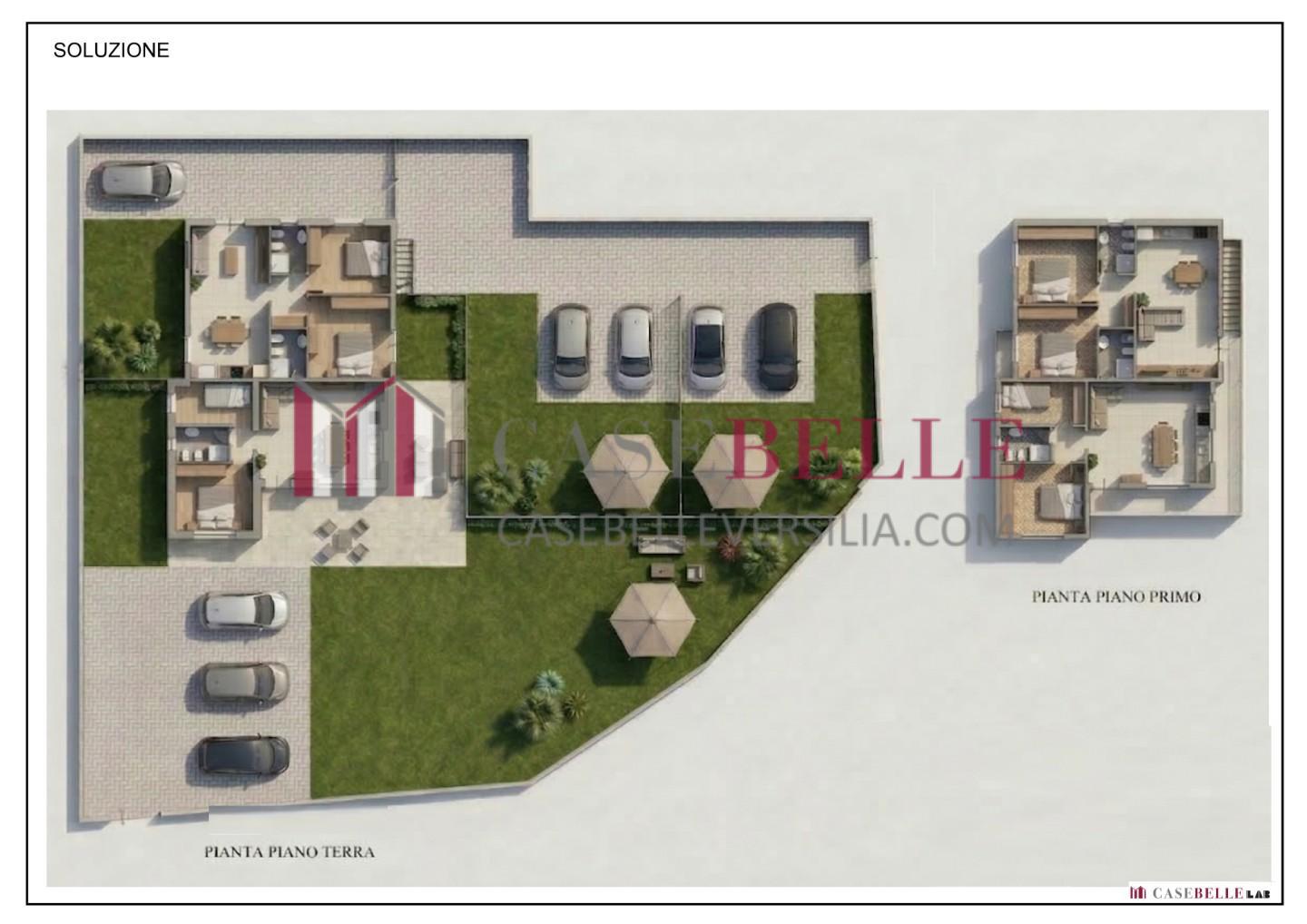 Villa Quadrifamiliari con giardino, Pietrasanta focette