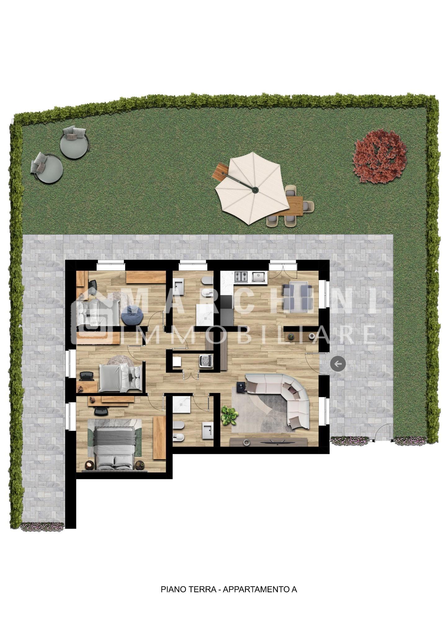 Appartamento con giardino, Capannori guamo