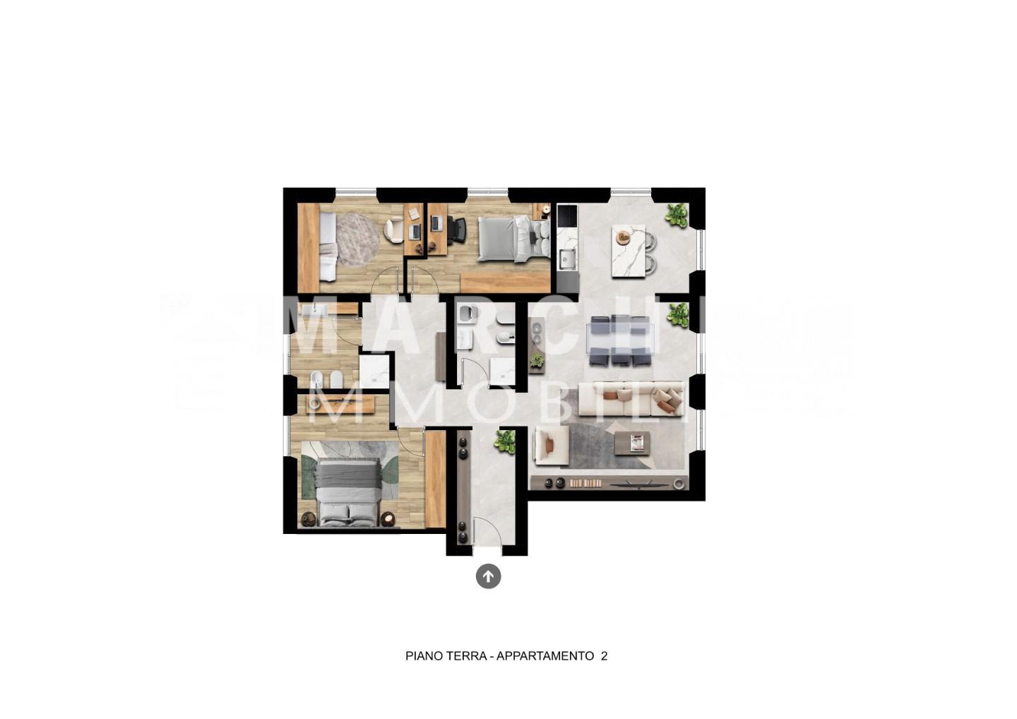 Appartamento con giardino, Capannori guamo