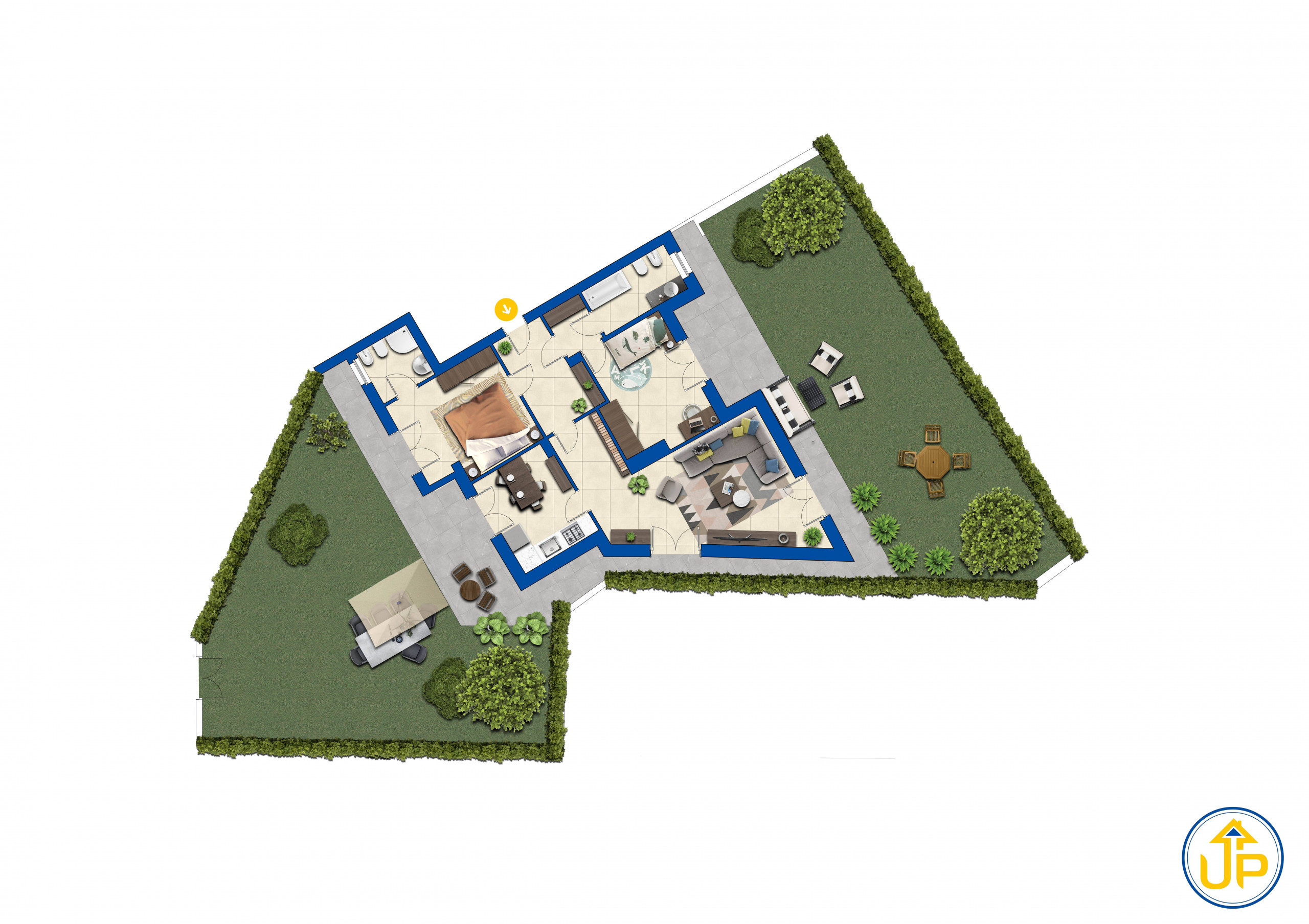 appartamento con giardino in vendita a Volpiano