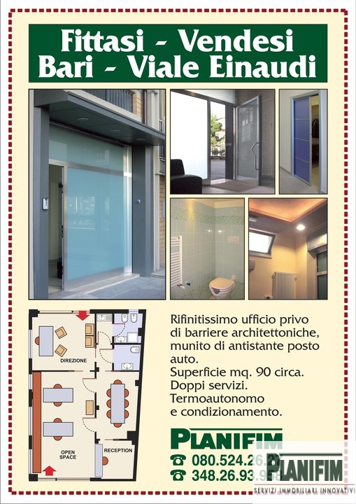 Studio/Ufficio in vendita a Bari, S. Pasquale