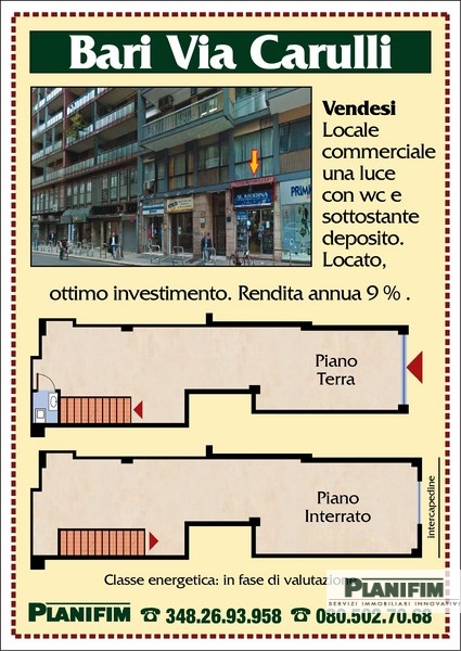 Locale commerciale in vendita a Bari, Murat