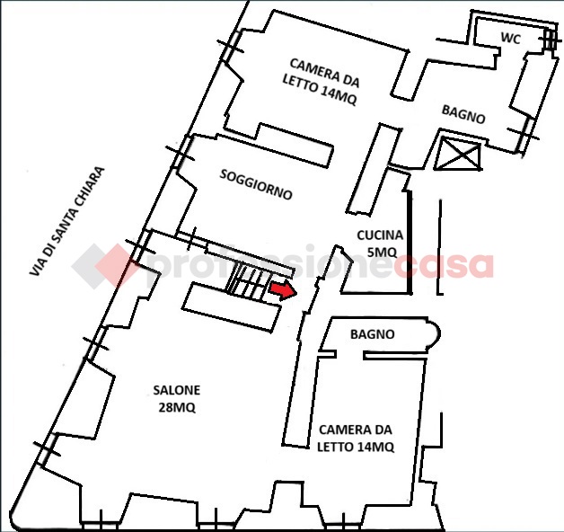 Quadrilocale arredato in affitto a Roma