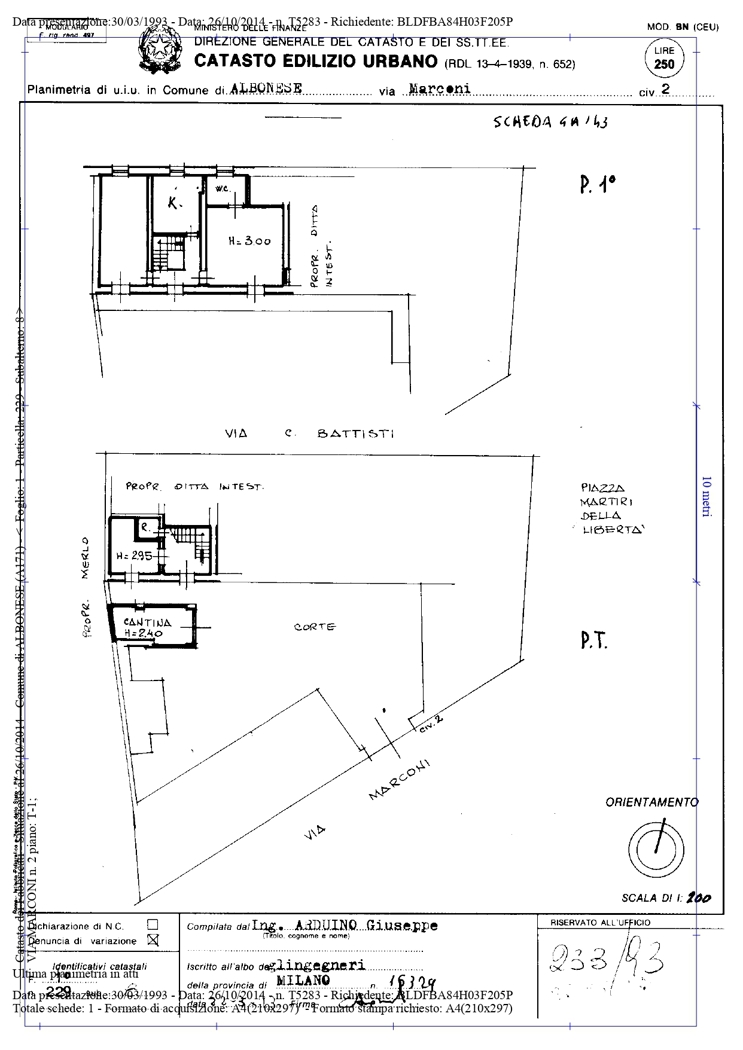 Stabile/Palazzo con giardino a Albonese