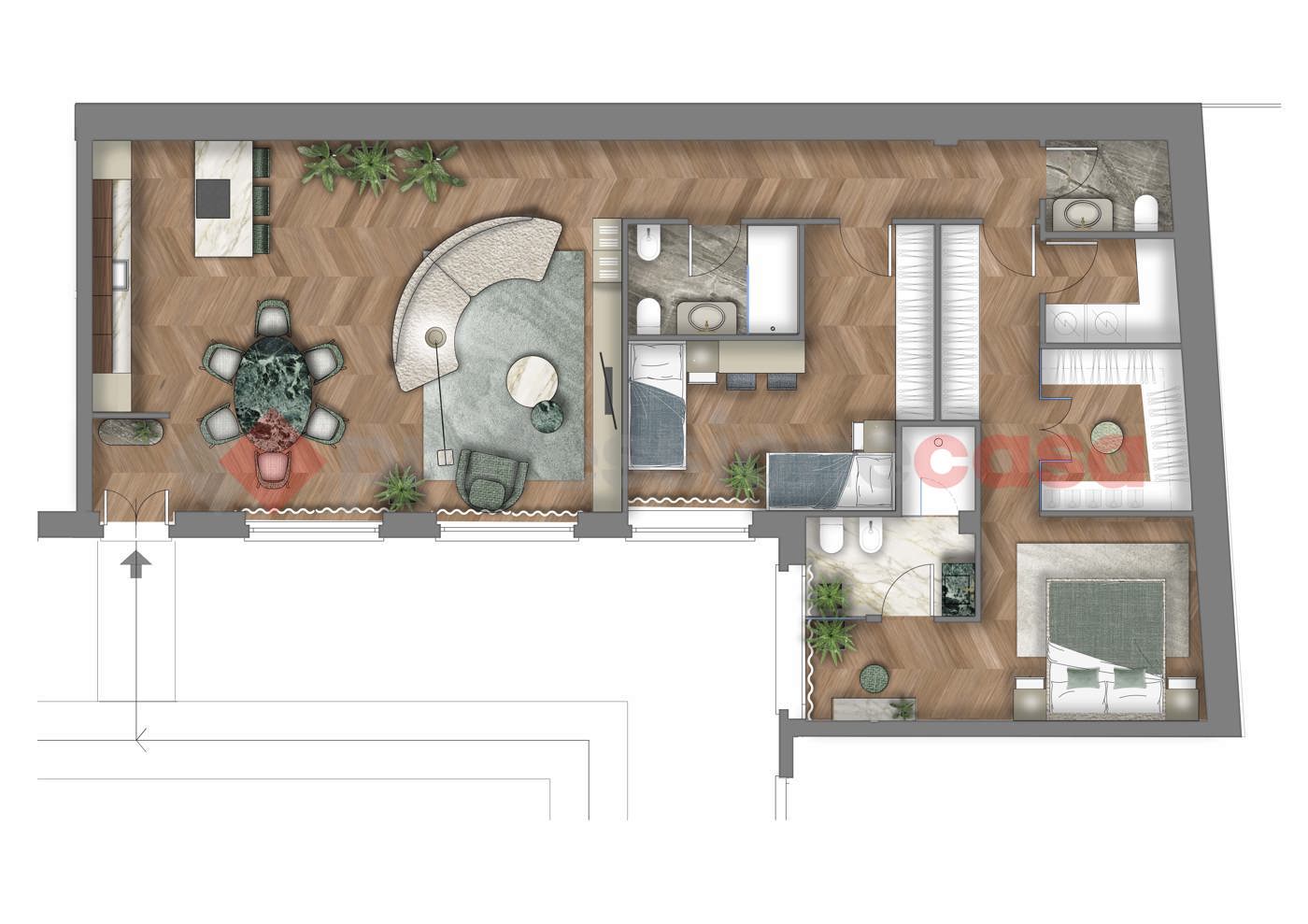 Trilocale nuovo a Milano