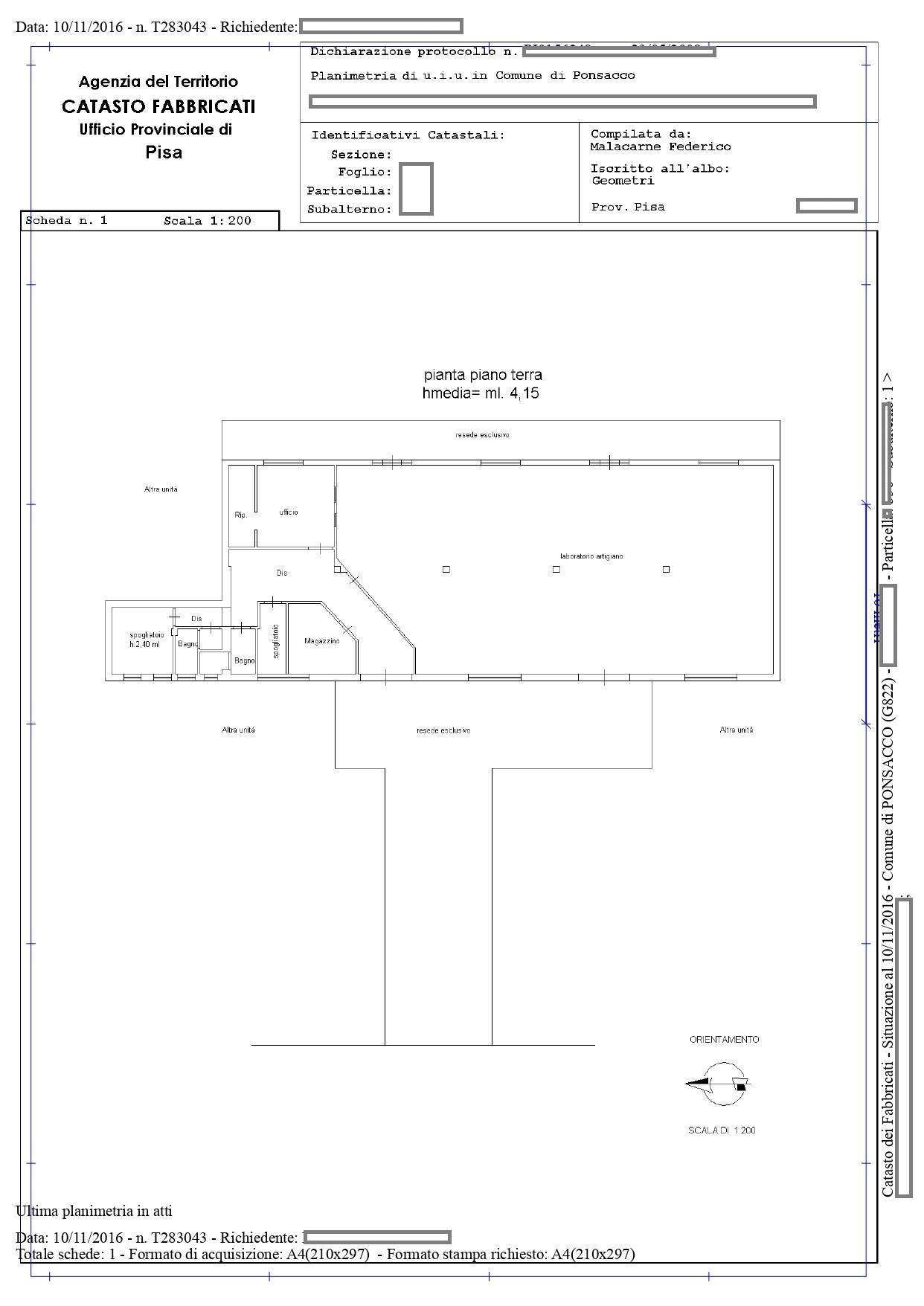 Fondo Artigianale in affitto a Ponsacco, Ponsacco