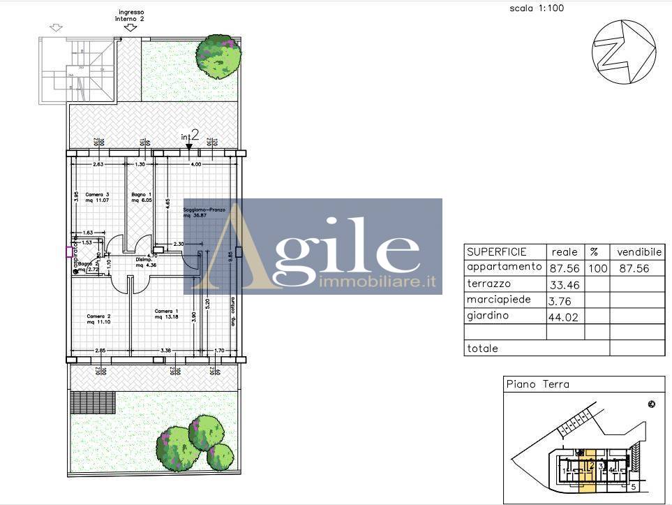 Appartamento in vendita a Castel di Lama, Piattoni