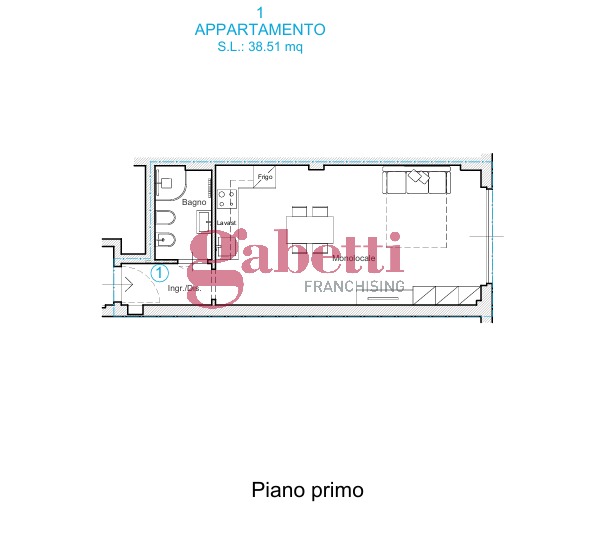 Monolocale ristrutturato a Firenze