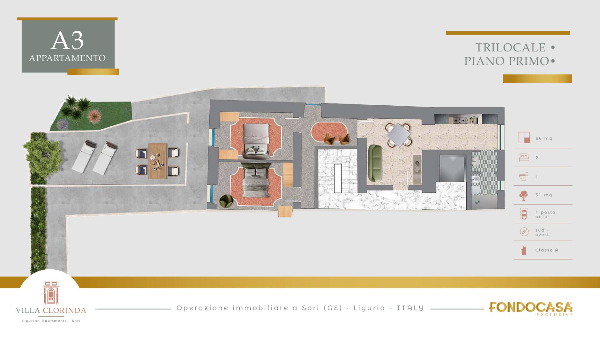 Appartamento in vendita a Sori