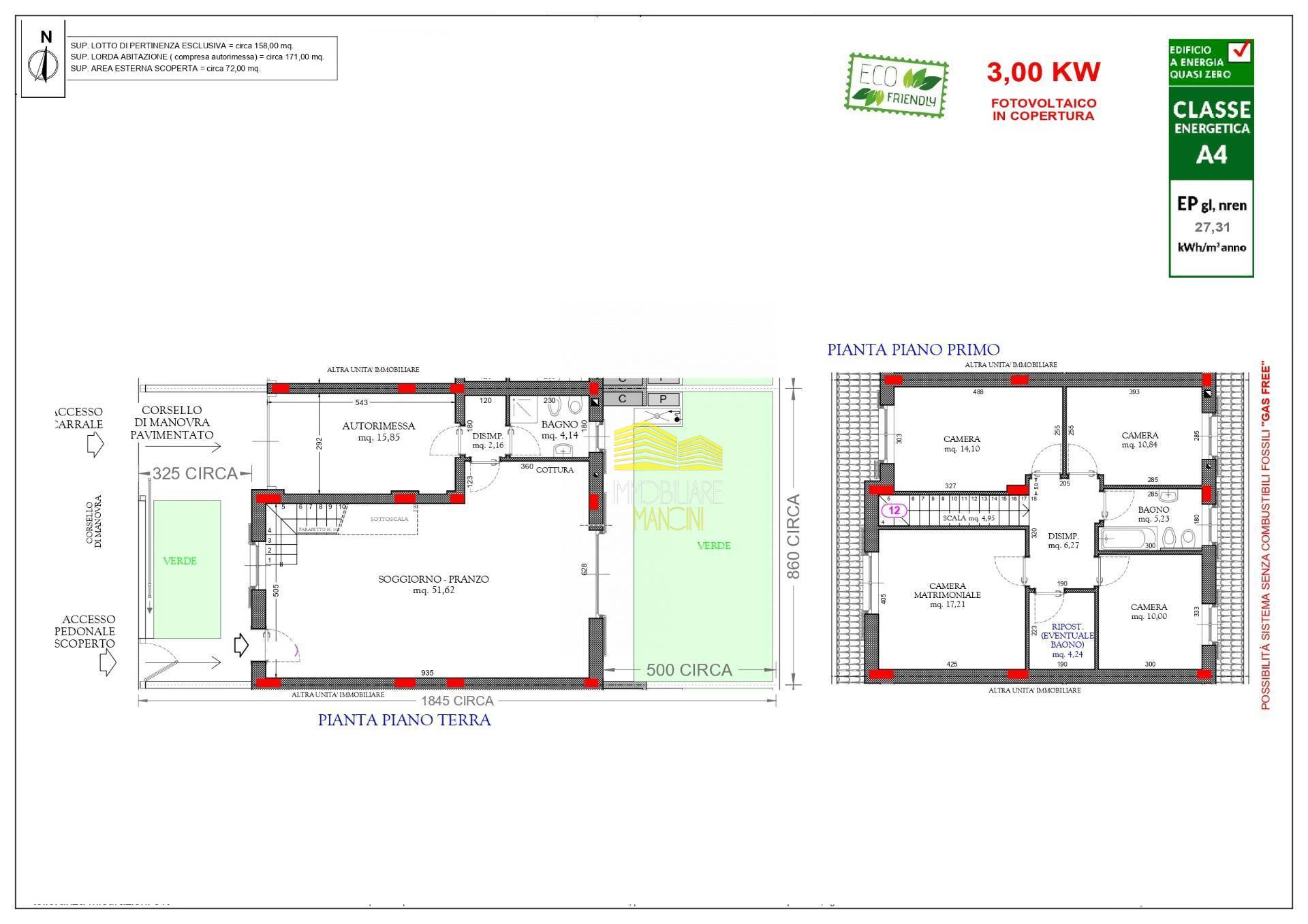 Appartamento in villa in vendita a Calvenzano