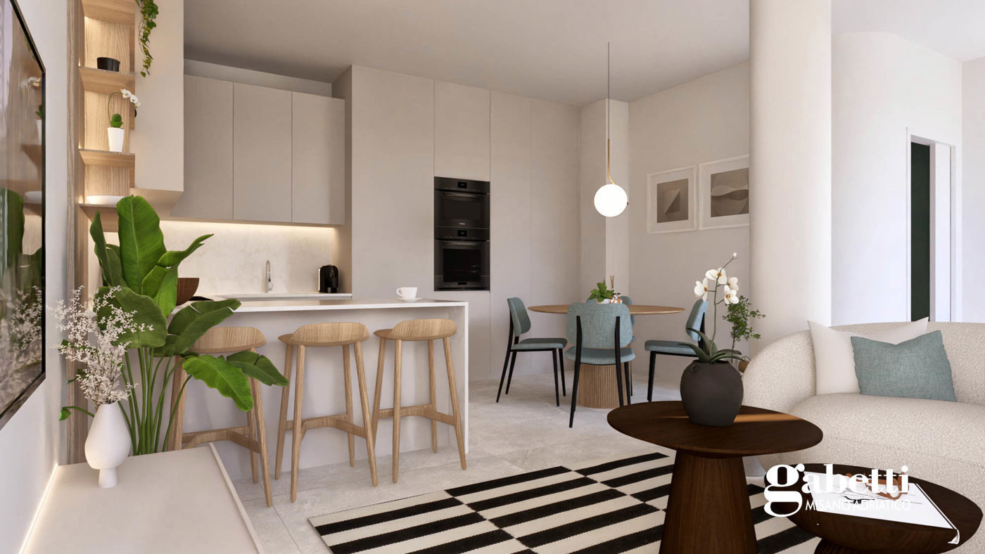 Trilocale con giardino a Cattolica