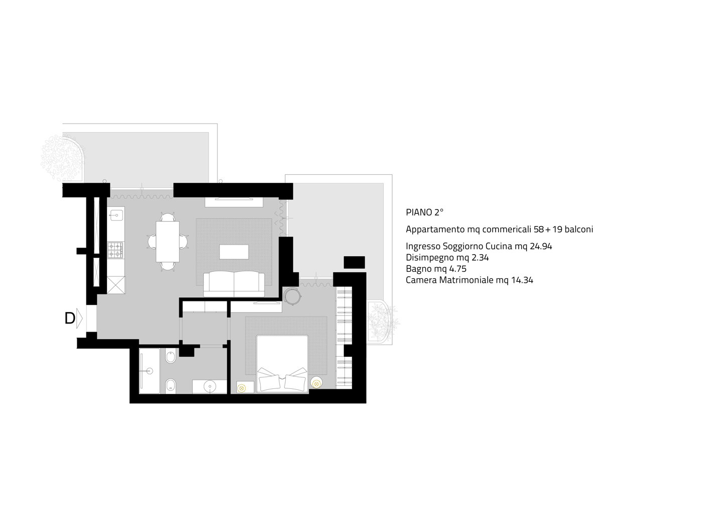 Bilocale nuovo a Gabicce Mare