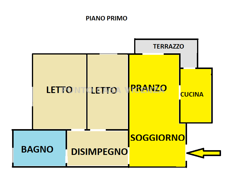 Appartamento con terrazzo in via palemone, Vicenza