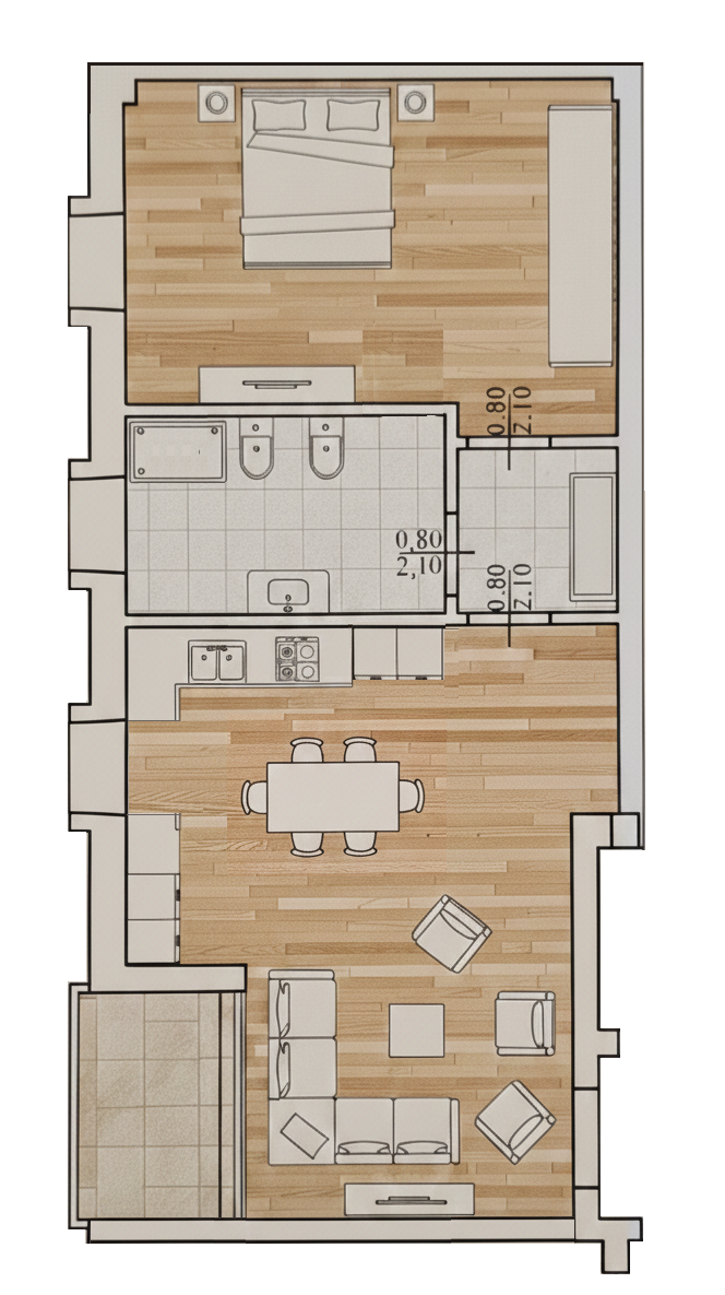 Bilocale con giardino in via montello trav. interna, Brescia