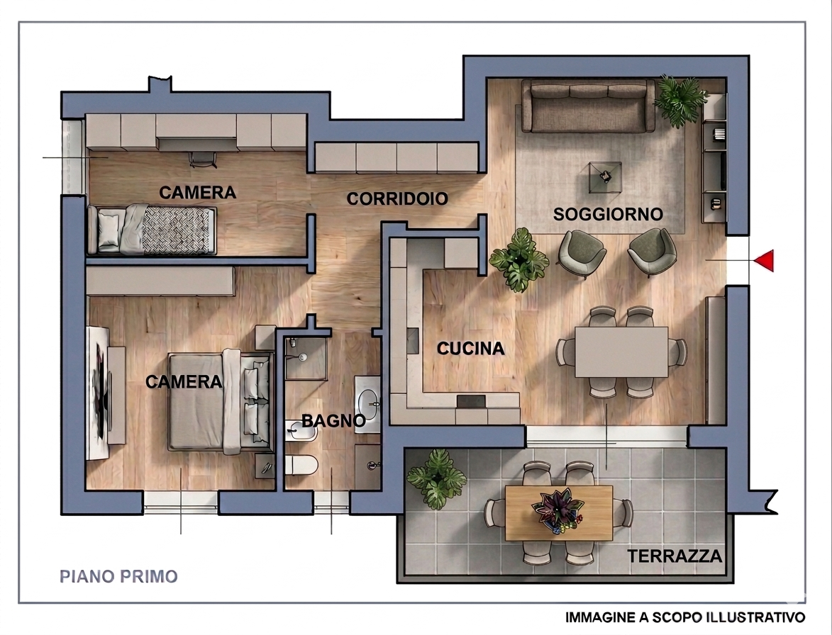 Trilocale con terrazzo in rodengo saiano 26, Rodengo-Saiano