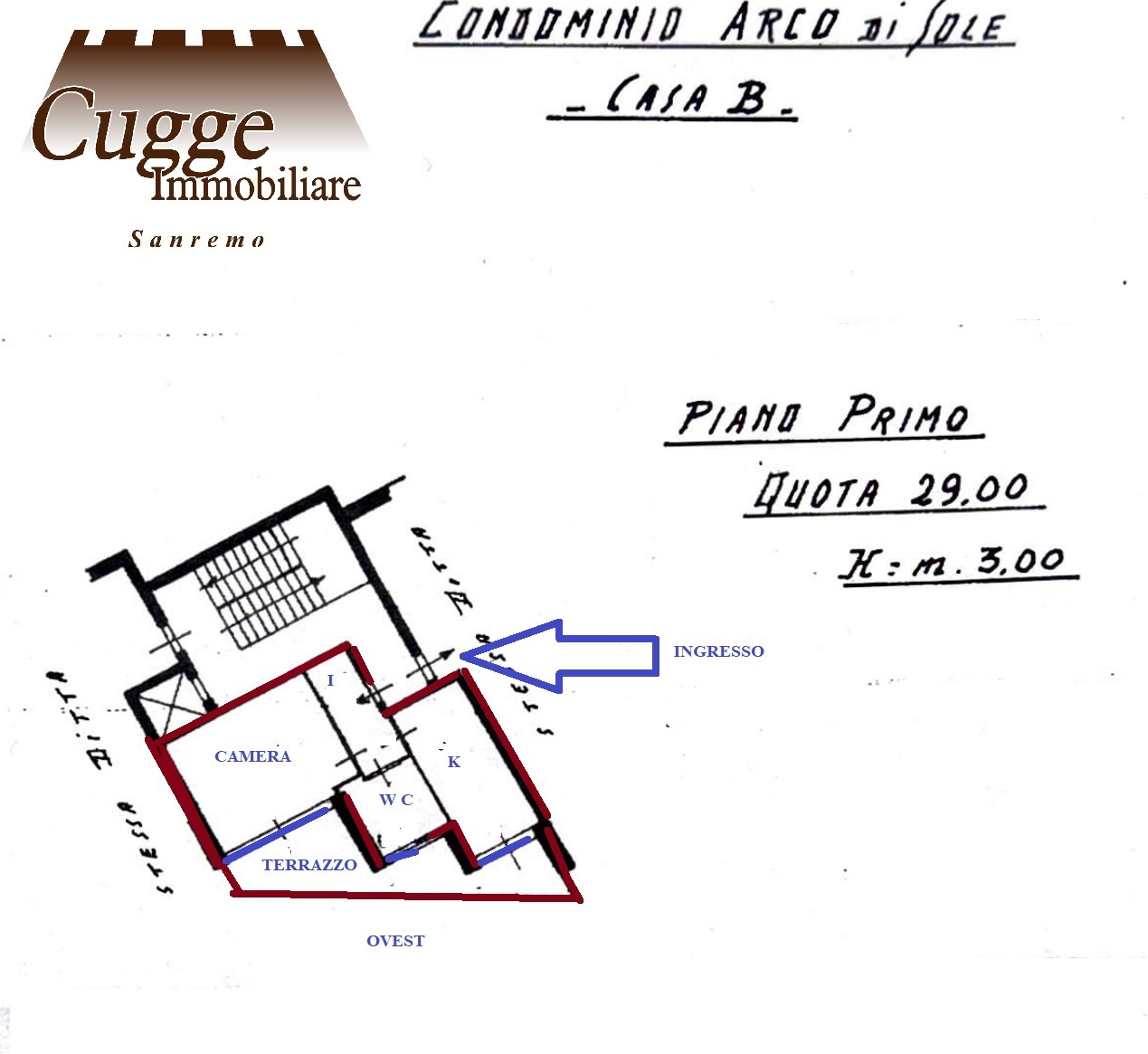 Trilocale con terrazzo in via lamarmora 84, San Remo